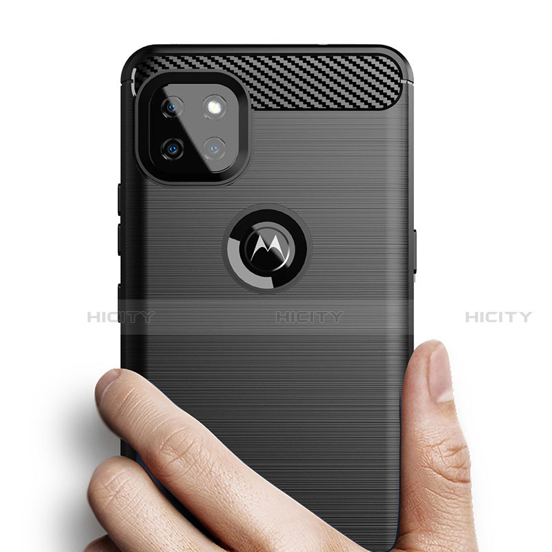 Silikon Hülle Handyhülle Gummi Schutzhülle Flexible Tasche Line für Motorola Moto G 5G groß
