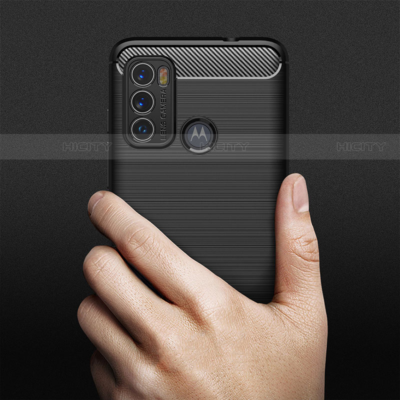 Silikon Hülle Handyhülle Gummi Schutzhülle Flexible Tasche Line für Motorola Moto G40 Fusion groß