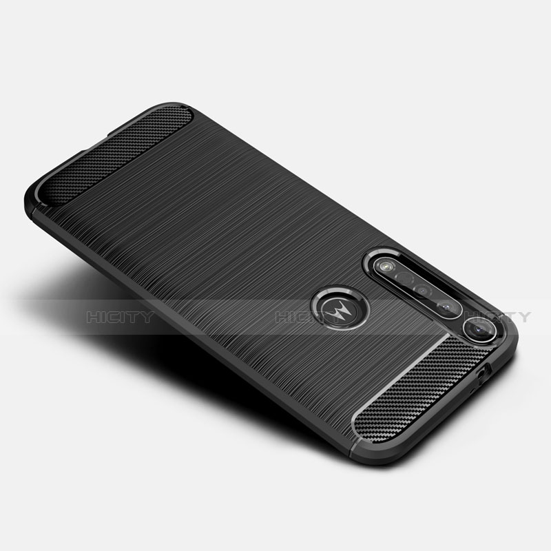 Silikon Hülle Handyhülle Gummi Schutzhülle Flexible Tasche Line für Motorola Moto G8 Plus groß