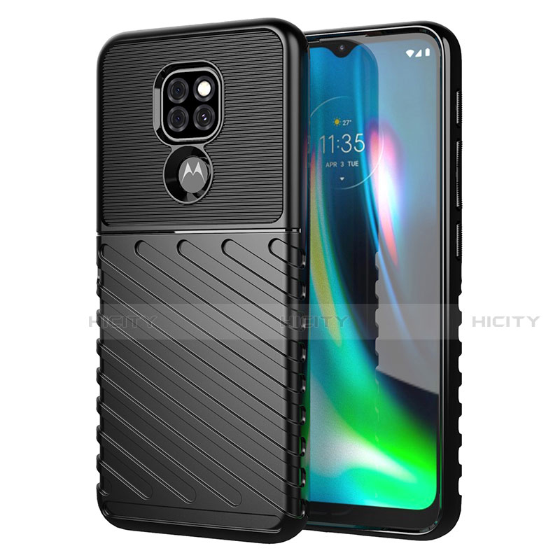 Silikon Hülle Handyhülle Gummi Schutzhülle Flexible Tasche Line für Motorola Moto G9 Play groß