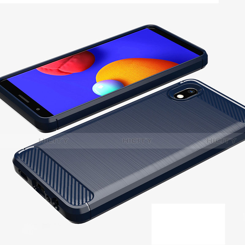 Silikon Hülle Handyhülle Gummi Schutzhülle Flexible Tasche Line für Samsung Galaxy M01 Core groß