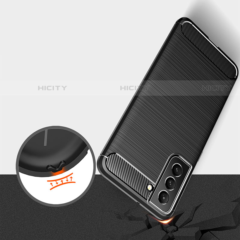 Silikon Hülle Handyhülle Gummi Schutzhülle Flexible Tasche Line für Samsung Galaxy S21 Plus 5G groß