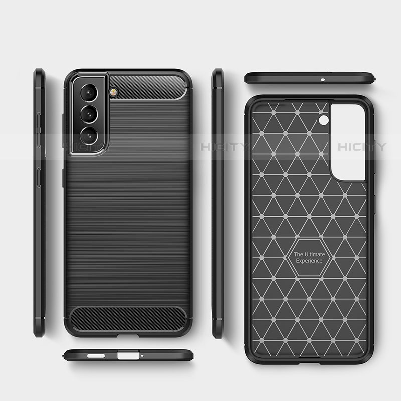 Silikon Hülle Handyhülle Gummi Schutzhülle Flexible Tasche Line für Samsung Galaxy S21 Plus 5G groß
