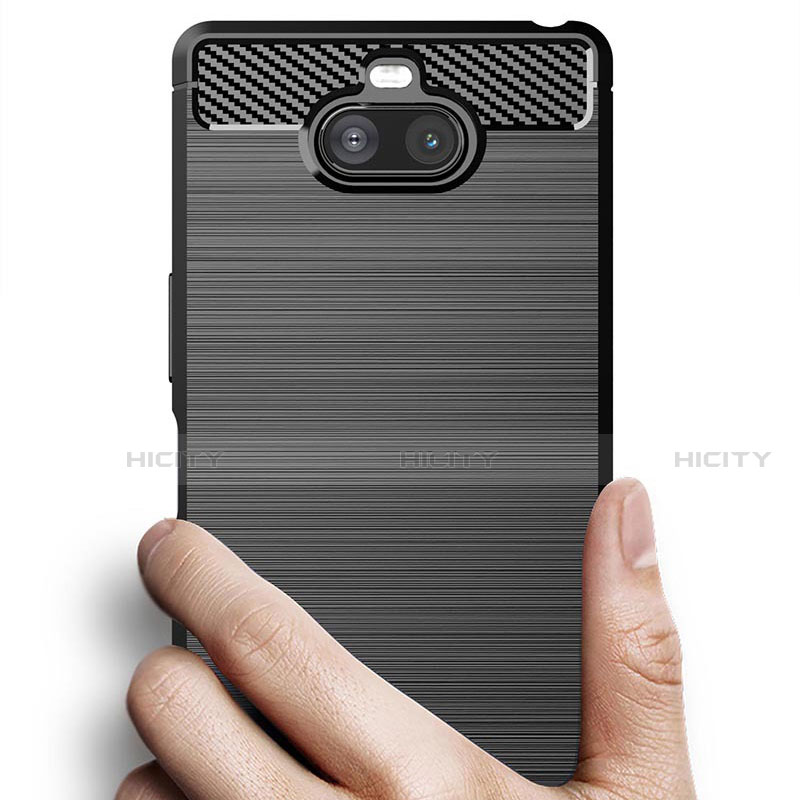 Silikon Hülle Handyhülle Gummi Schutzhülle Flexible Tasche Line für Sony Xperia 8 Lite groß