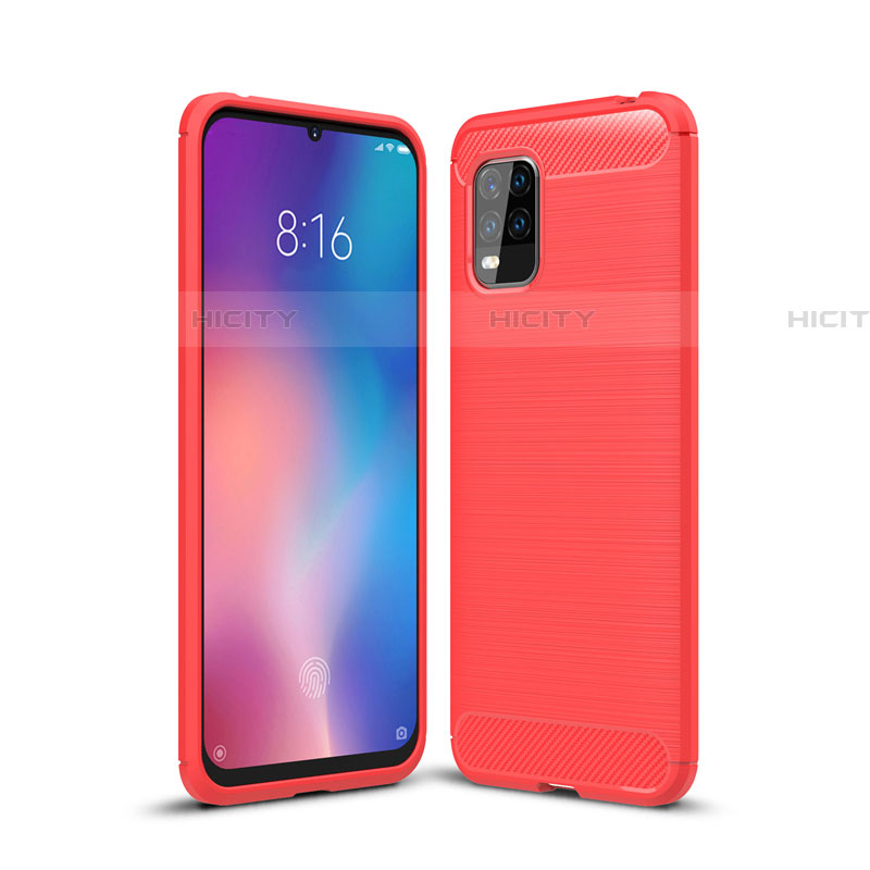 Silikon Hülle Handyhülle Gummi Schutzhülle Flexible Tasche Line für Xiaomi Mi 10 Lite groß