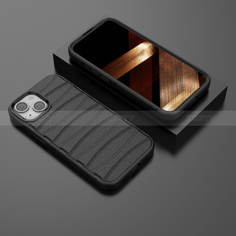 Silikon Hülle Handyhülle Gummi Schutzhülle Flexible Tasche Line KC1 für Apple iPhone 14 Plus