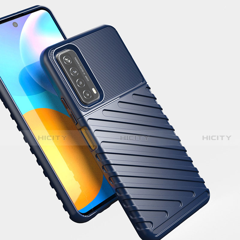 Silikon Hülle Handyhülle Gummi Schutzhülle Flexible Tasche Line S01 für Huawei P Smart (2021) groß