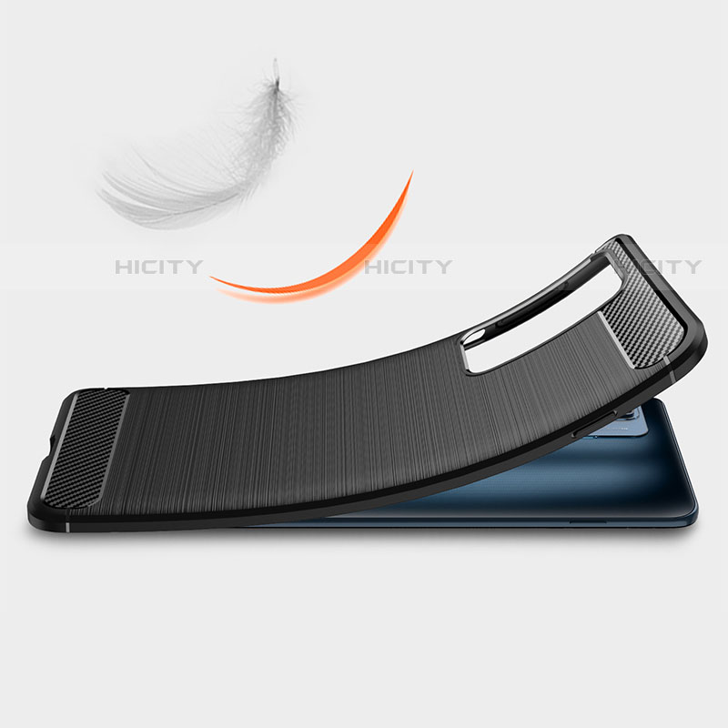 Silikon Hülle Handyhülle Gummi Schutzhülle Flexible Tasche Line S01 für Motorola Moto Edge 20 Pro 5G groß