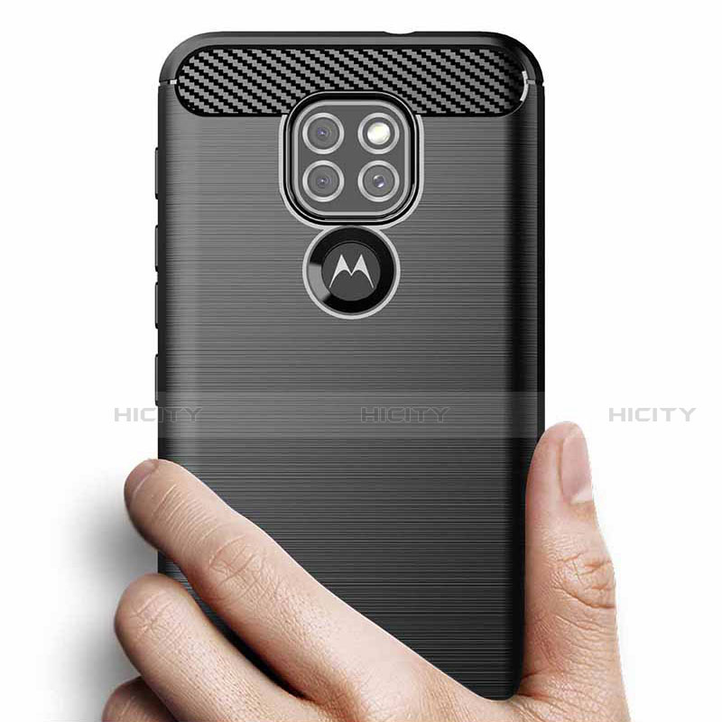 Silikon Hülle Handyhülle Gummi Schutzhülle Flexible Tasche Line S01 für Motorola Moto G9