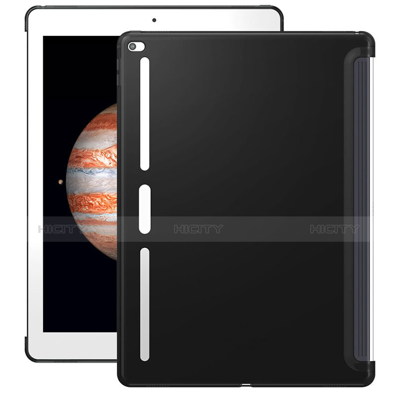 Silikon Hülle Handyhülle Gummi Schutzhülle für Apple iPad Pro 12.9 Schwarz Plus