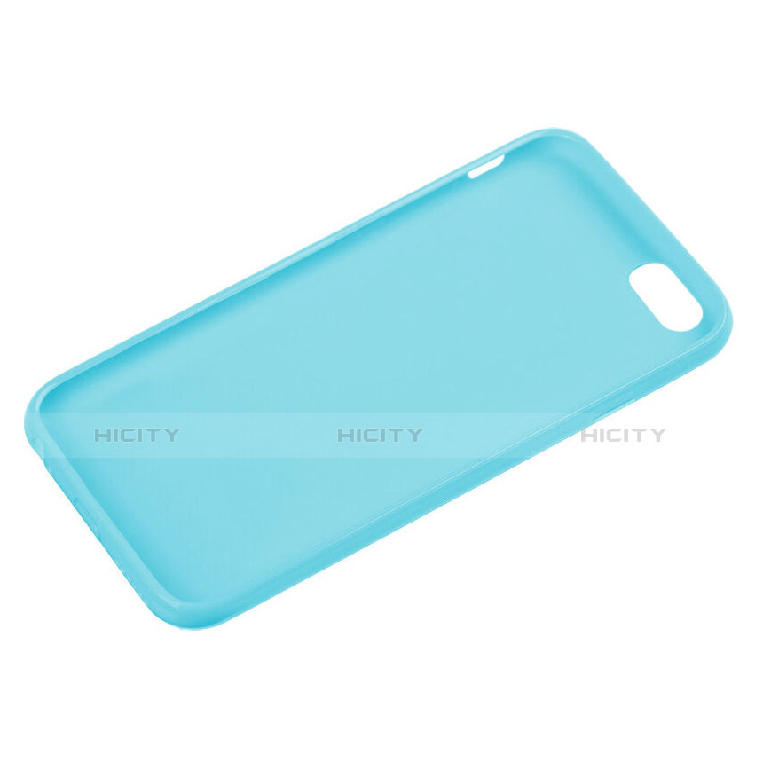 Silikon Hülle Handyhülle Gummi Schutzhülle für Apple iPhone 6S Hellblau groß
