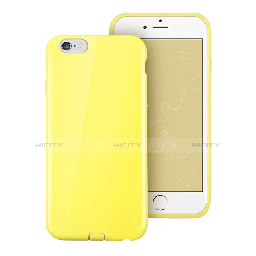Silikon Hülle Handyhülle Gummi Schutzhülle für Apple iPhone 6S Plus Gelb Plus