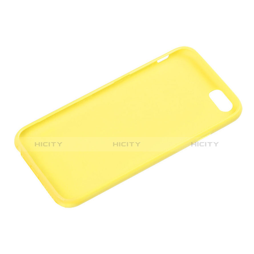 Silikon Hülle Handyhülle Gummi Schutzhülle für Apple iPhone 6S Plus Gelb groß