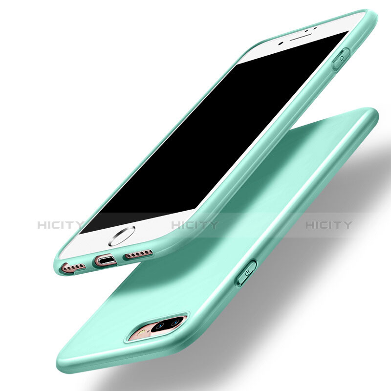 Silikon Hülle Handyhülle Gummi Schutzhülle für Apple iPhone 7 Plus Grün Plus