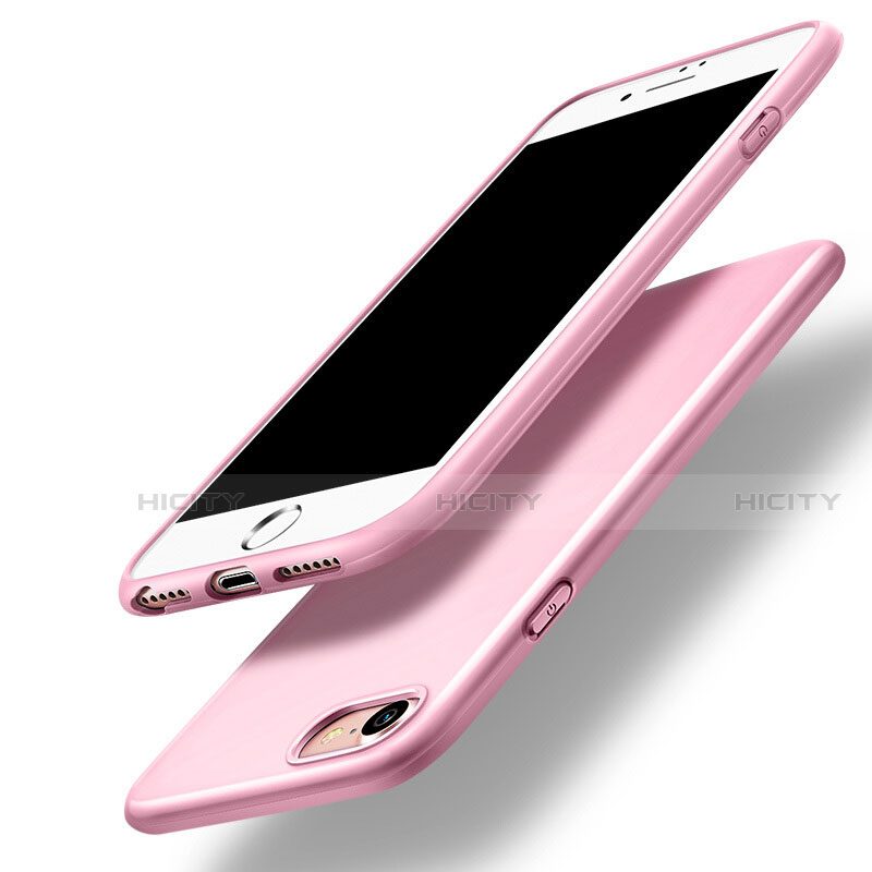 Silikon Hülle Handyhülle Gummi Schutzhülle für Apple iPhone SE (2020) Rosa Plus