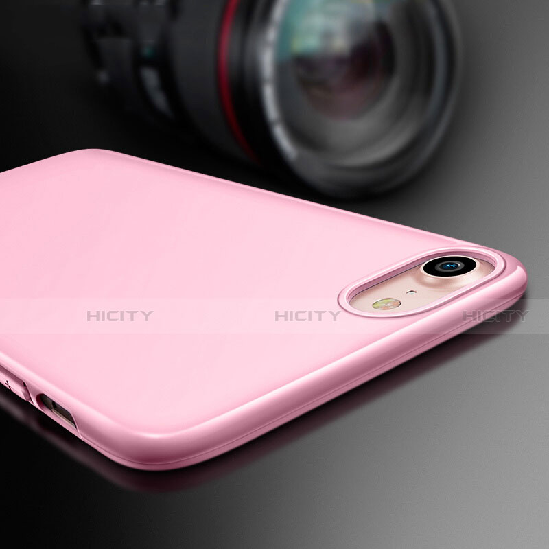 Silikon Hülle Handyhülle Gummi Schutzhülle für Apple iPhone SE (2020) Rosa groß