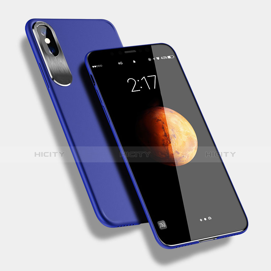 Silikon Hülle Handyhülle Gummi Schutzhülle für Apple iPhone Xs Blau
