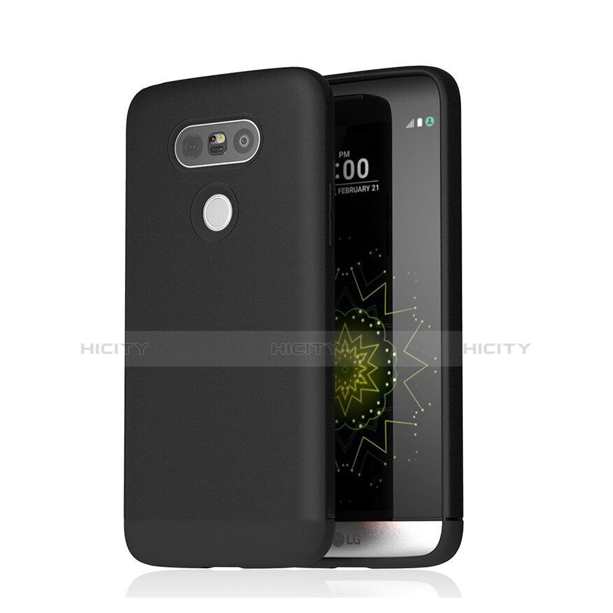 Silikon Hülle Handyhülle Gummi Schutzhülle für LG G5 Schwarz Plus