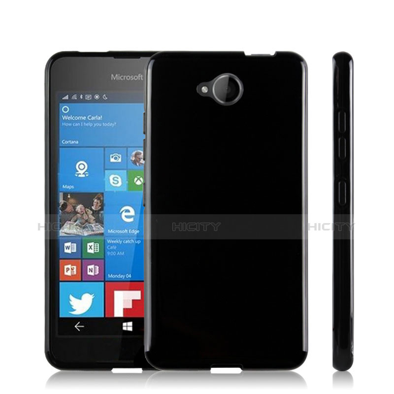 Silikon Hülle Handyhülle Gummi Schutzhülle für Microsoft Lumia 650 Schwarz Plus