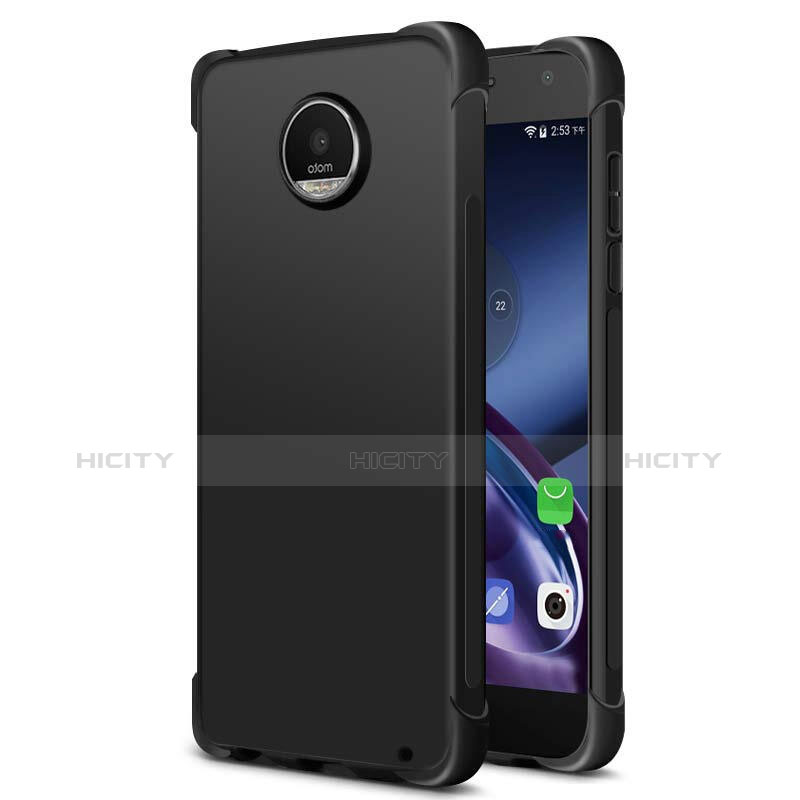 Silikon Hülle Handyhülle Gummi Schutzhülle für Motorola Moto Z2 Play Schwarz groß