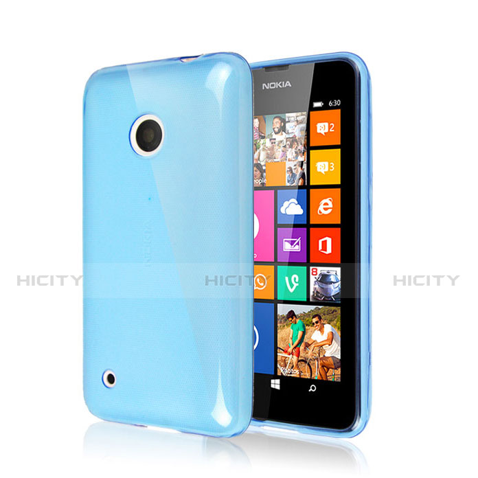 Silikon Hülle Handyhülle Gummi Schutzhülle für Nokia Lumia 530 Hellblau