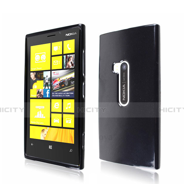 Silikon Hülle Handyhülle Gummi Schutzhülle für Nokia Lumia 920 Schwarz Plus