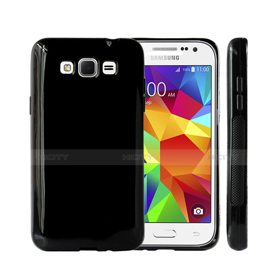 Silikon Hülle Handyhülle Gummi Schutzhülle für Samsung Galaxy Grand 3 G7200 Schwarz Plus