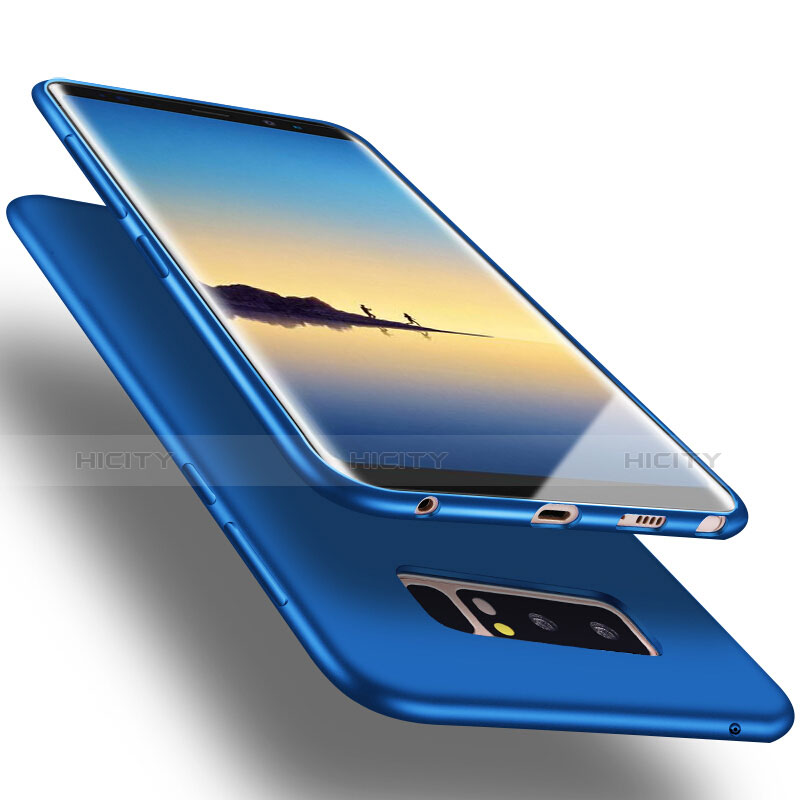 Silikon Hülle Handyhülle Gummi Schutzhülle für Samsung Galaxy Note 8 Blau Plus