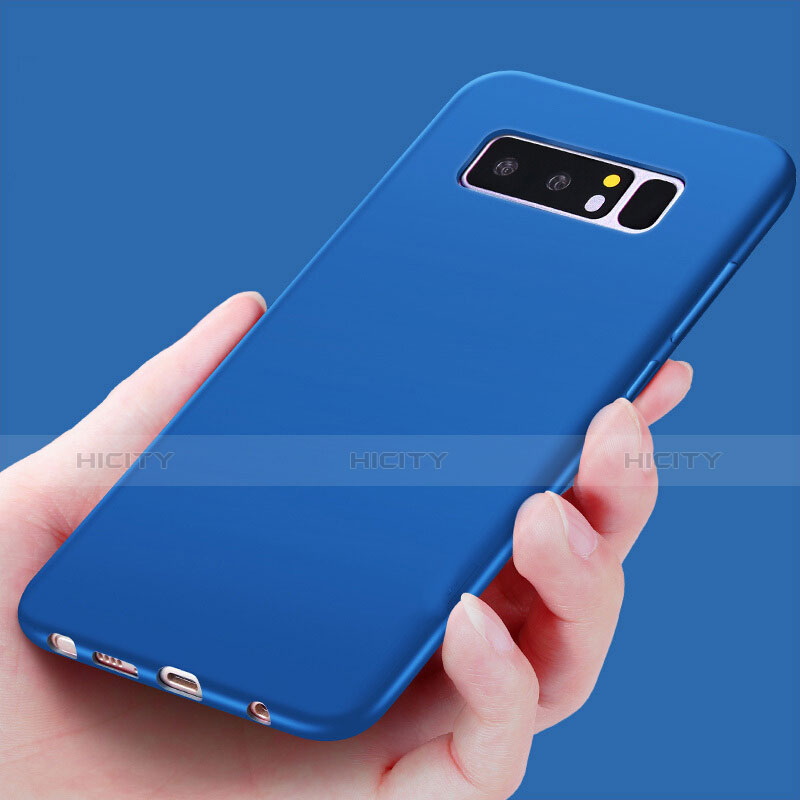 Silikon Hülle Handyhülle Gummi Schutzhülle für Samsung Galaxy Note 8 Blau groß