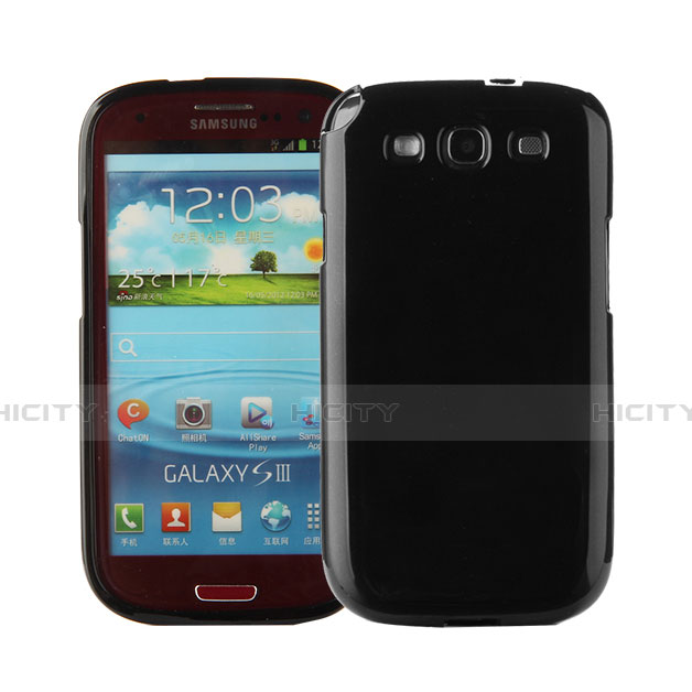 Silikon Hülle Handyhülle Gummi Schutzhülle für Samsung Galaxy S3 i9300 Schwarz Plus