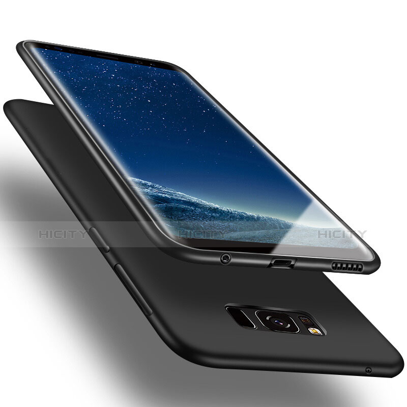 Silikon Hülle Handyhülle Gummi Schutzhülle für Samsung Galaxy S8 Schwarz Plus