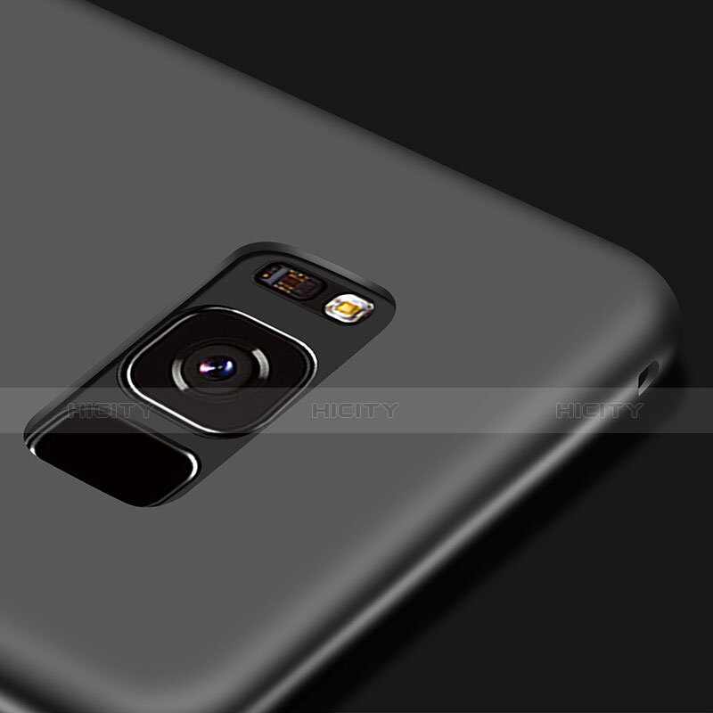 Silikon Hülle Handyhülle Gummi Schutzhülle für Samsung Galaxy S8 Schwarz groß