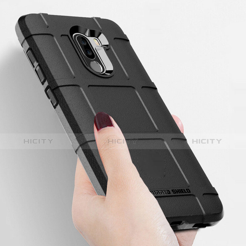 Silikon Hülle Handyhülle Gummi Schutzhülle für Xiaomi Pocophone F1 Schwarz groß