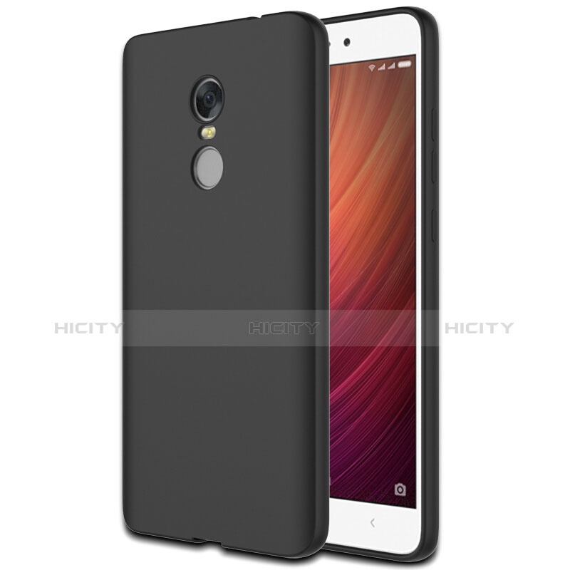 Silikon Hülle Handyhülle Gummi Schutzhülle für Xiaomi Redmi Note 4X High Edition Schwarz groß