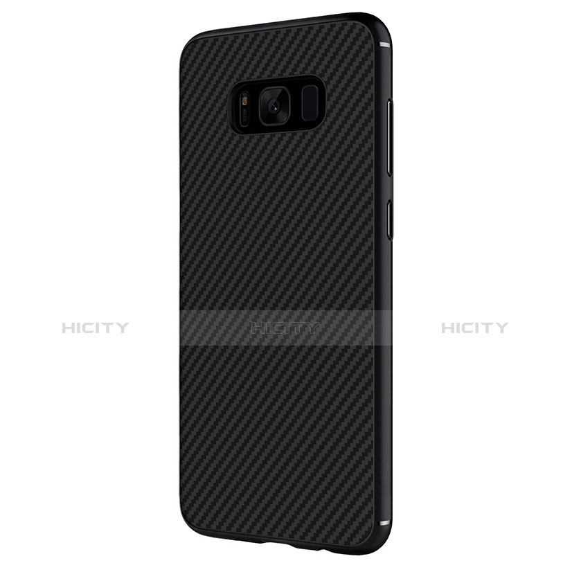 Silikon Hülle Handyhülle Gummi Schutzhülle Köper B02 für Samsung Galaxy S8 Plus Schwarz groß