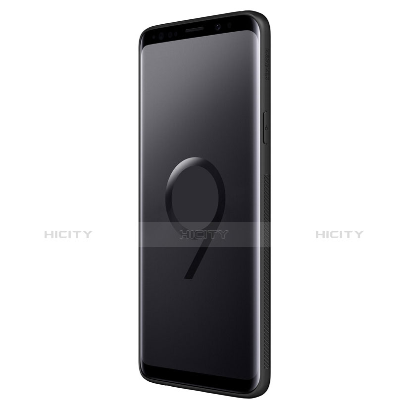 Silikon Hülle Handyhülle Gummi Schutzhülle Köper B02 für Samsung Galaxy S9 Plus Schwarz groß