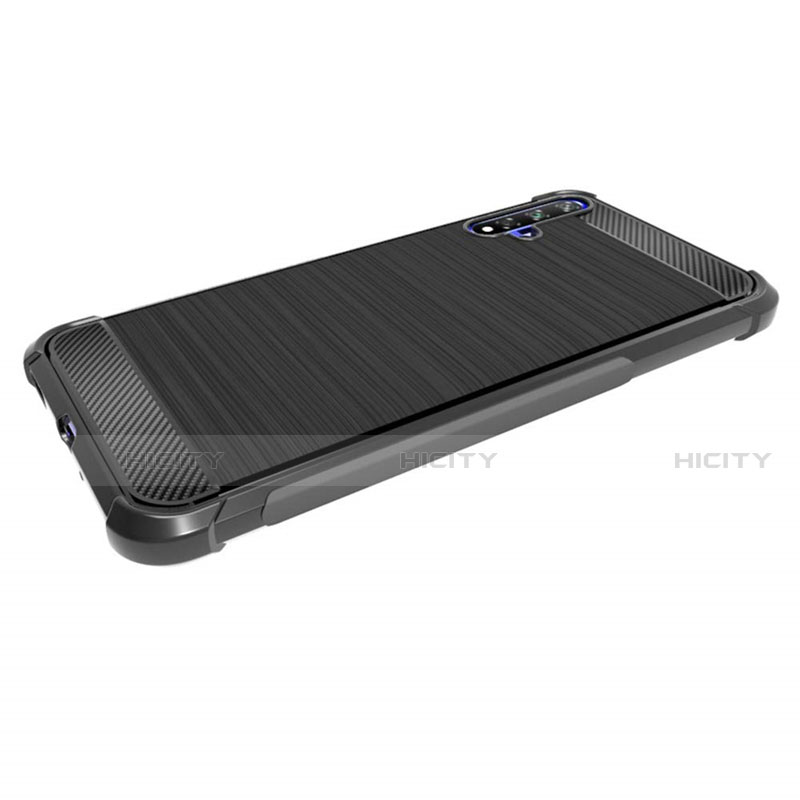 Silikon Hülle Handyhülle Gummi Schutzhülle Köper B03 für Huawei Honor 20S Schwarz groß