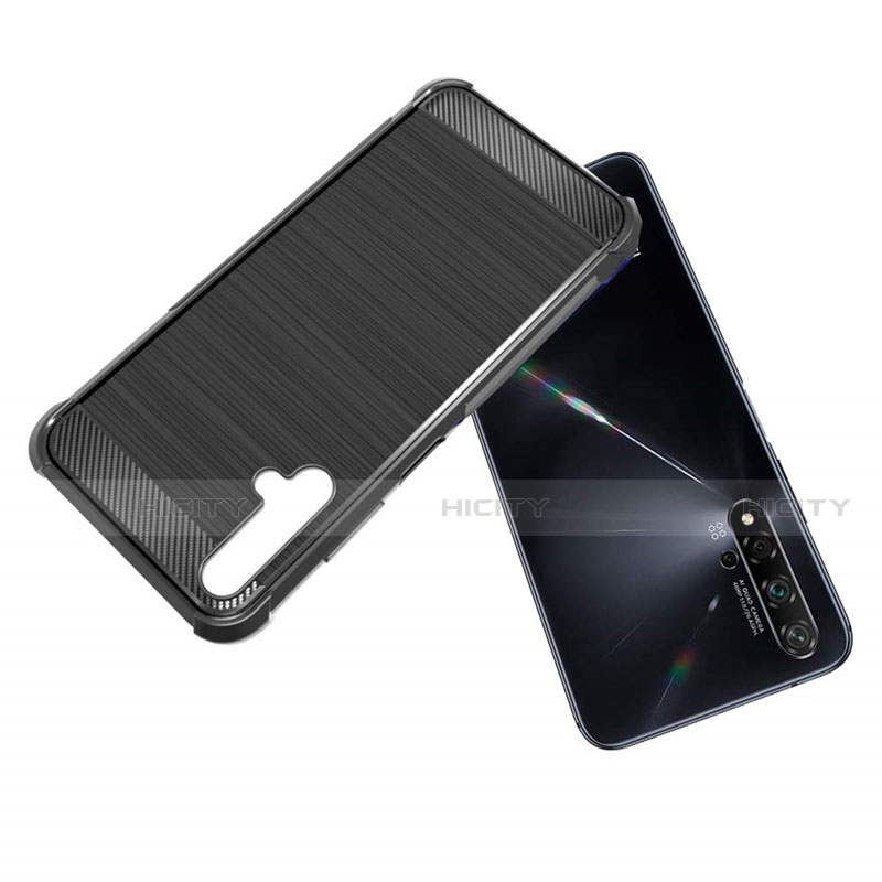 Silikon Hülle Handyhülle Gummi Schutzhülle Köper B03 für Huawei Honor 20S Schwarz groß