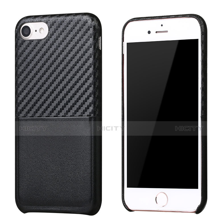 Silikon Hülle Handyhülle Gummi Schutzhülle Köper B05 für Apple iPhone 7 Schwarz Plus