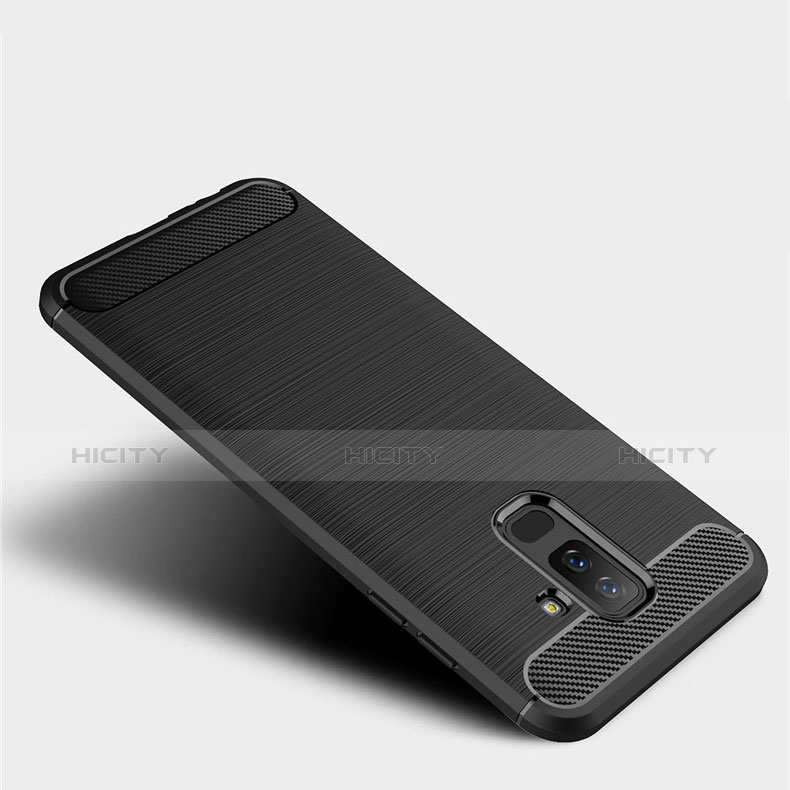 Silikon Hülle Handyhülle Gummi Schutzhülle Köper für Samsung Galaxy A6 Plus Schwarz