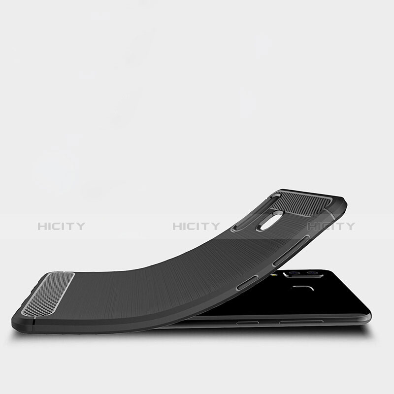 Silikon Hülle Handyhülle Gummi Schutzhülle Köper für Samsung Galaxy A9 Star SM-G8850 Schwarz groß
