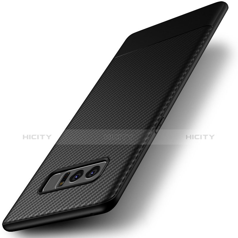 Silikon Hülle Handyhülle Gummi Schutzhülle Köper für Samsung Galaxy Note 8 Schwarz