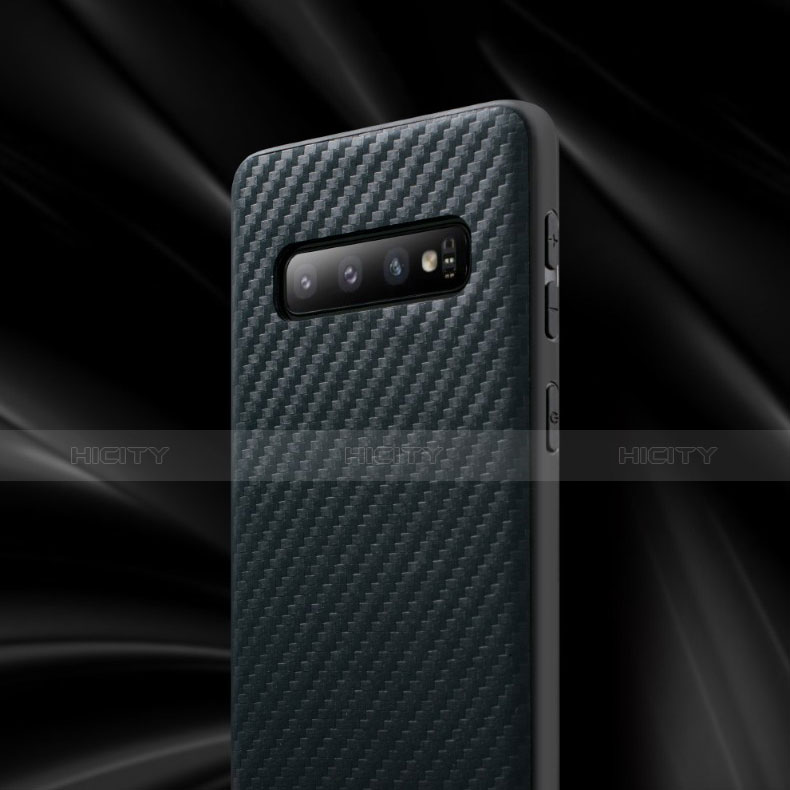 Silikon Hülle Handyhülle Gummi Schutzhülle Köper für Samsung Galaxy S10 Plus Schwarz groß