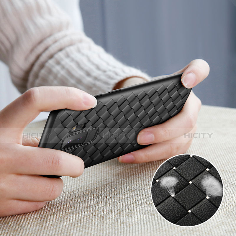 Silikon Hülle Handyhülle Gummi Schutzhülle Köper für Samsung Galaxy S9 Plus Schwarz groß