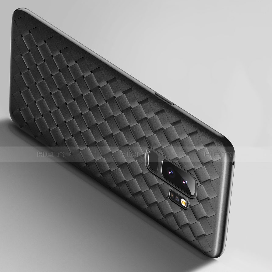 Silikon Hülle Handyhülle Gummi Schutzhülle Köper für Samsung Galaxy S9 Plus Schwarz groß