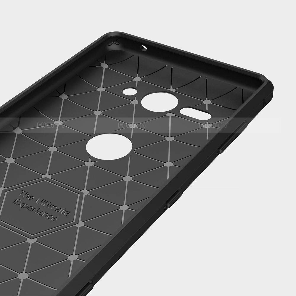 Silikon Hülle Handyhülle Gummi Schutzhülle Köper mit Ständer für Sony Xperia XZ2 Compact Schwarz groß