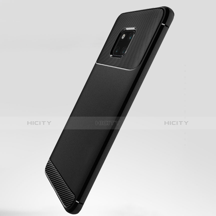 Silikon Hülle Handyhülle Gummi Schutzhülle Köper R01 für Huawei Mate 20 Pro Schwarz groß