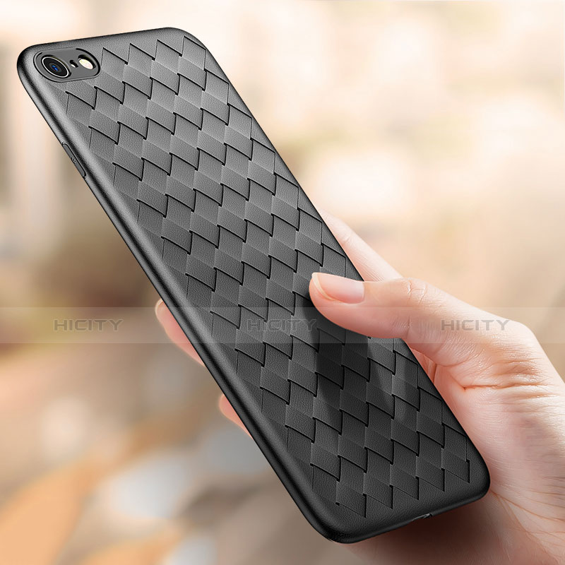 Silikon Hülle Handyhülle Gummi Schutzhülle Leder für Apple iPhone 6S Schwarz groß