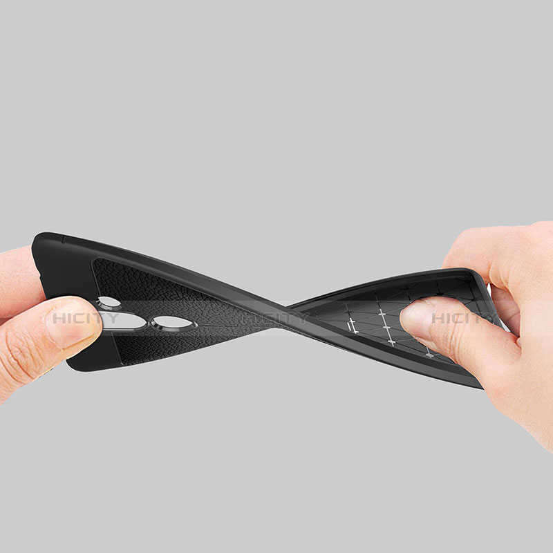 Silikon Hülle Handyhülle Gummi Schutzhülle Leder für Nokia 7 Plus Schwarz groß