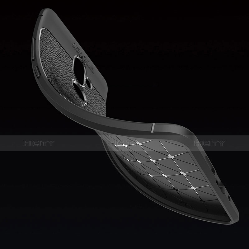 Silikon Hülle Handyhülle Gummi Schutzhülle Leder für Nokia 7 Plus Schwarz groß